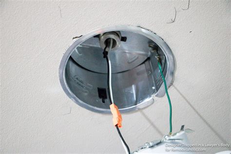 junction box is too recessed|grounding wire for recessed lights.